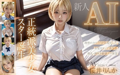 [UNCENSORED-LEAK] AIFOCS-002 [Newcomer Ai] The Birth Of A Beautiful Blonde Star With H-Cup Breasts, Rinka Sakurai